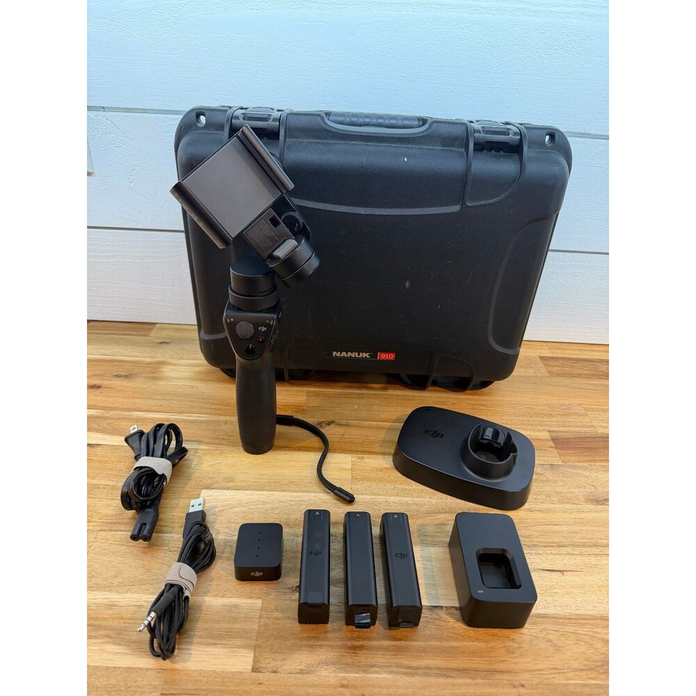 DJI OSMO Mobile ZM01 OM150 Phone Gimbal Stabilizer, Accessories and Nanuk Case